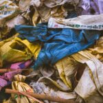 Pile of discarded textiles and fabric waste